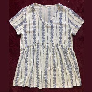 Boho Short Sleeve Top